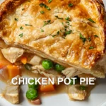 CHICKEN POT PIE centered hero view, clean and uncluttered