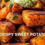 CRISPY SWEET POTATO centered hero view, clean and uncluttered