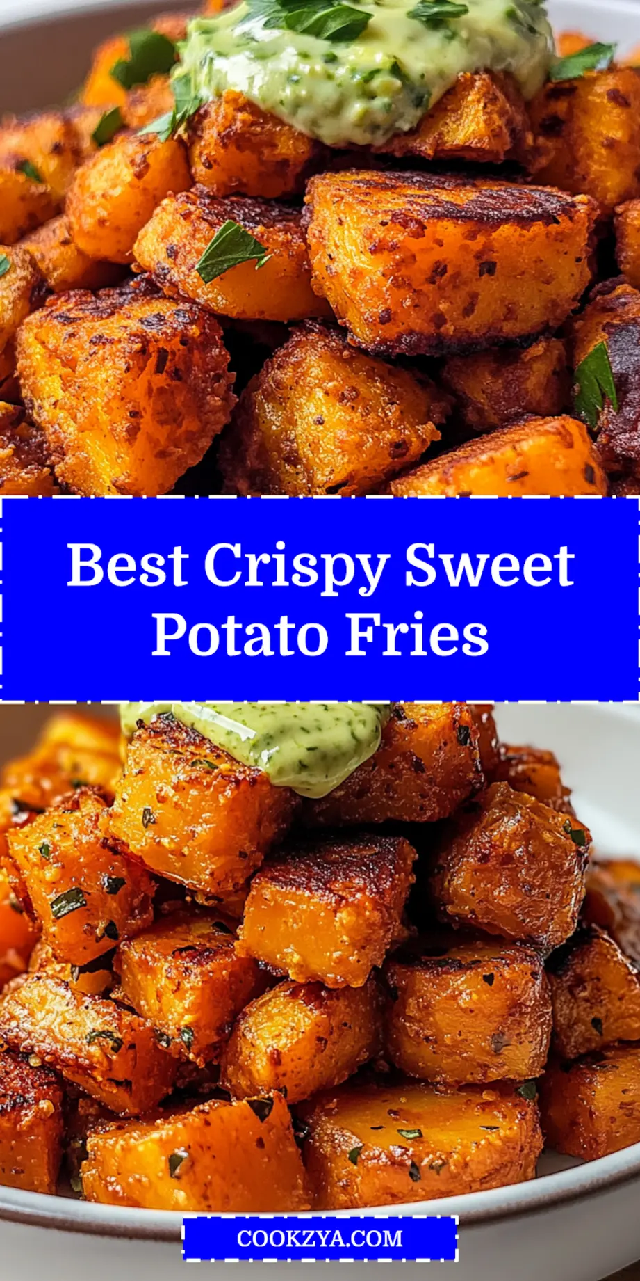 CRISPY SWEET POTATO centered hero view, clean and uncluttered_pin