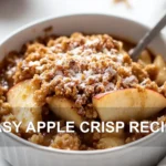 EASY APPLE CRISP RECIPE centered hero view, clean and uncluttered