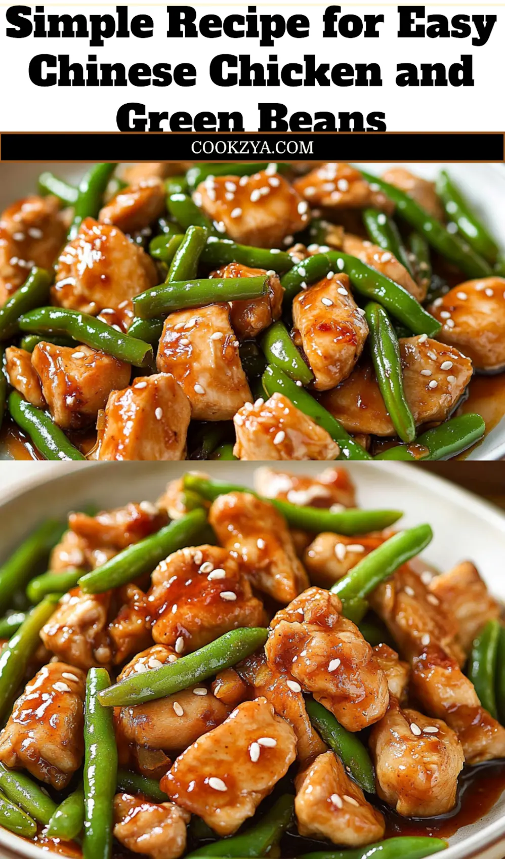 EASY CHINESE CHICKEN AND GREEN BEANS centered hero view, clean and uncluttered_pin