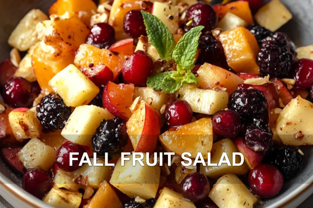 FALL FRUIT SALAD centered hero view, clean and uncluttered