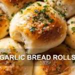 GARLIC BREAD ROLLS centered hero view, clean and uncluttered