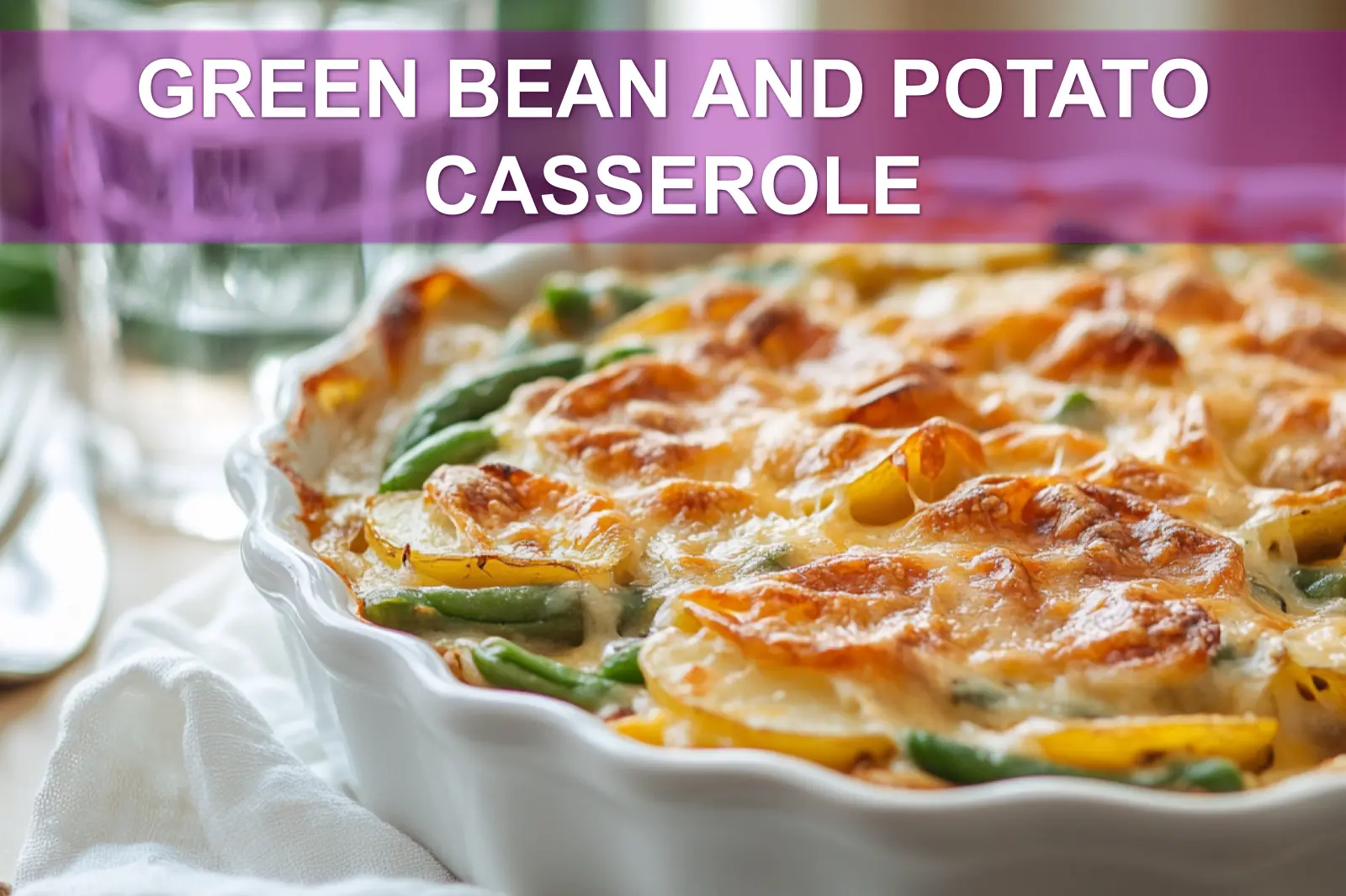11 Easy Potato Recipes: Cozy Family Dinner Ideas 10 Green bean and potato casserole in a baking dish