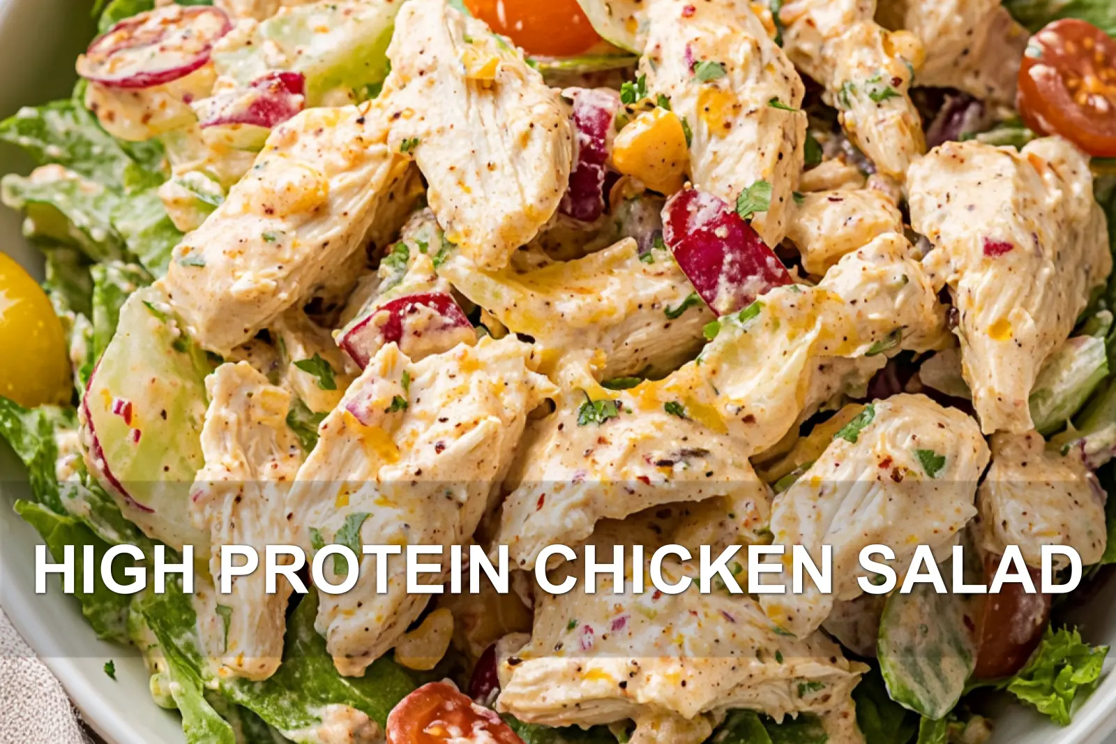 High protein chicken salad with grapes and celery, served on lettuce wraps