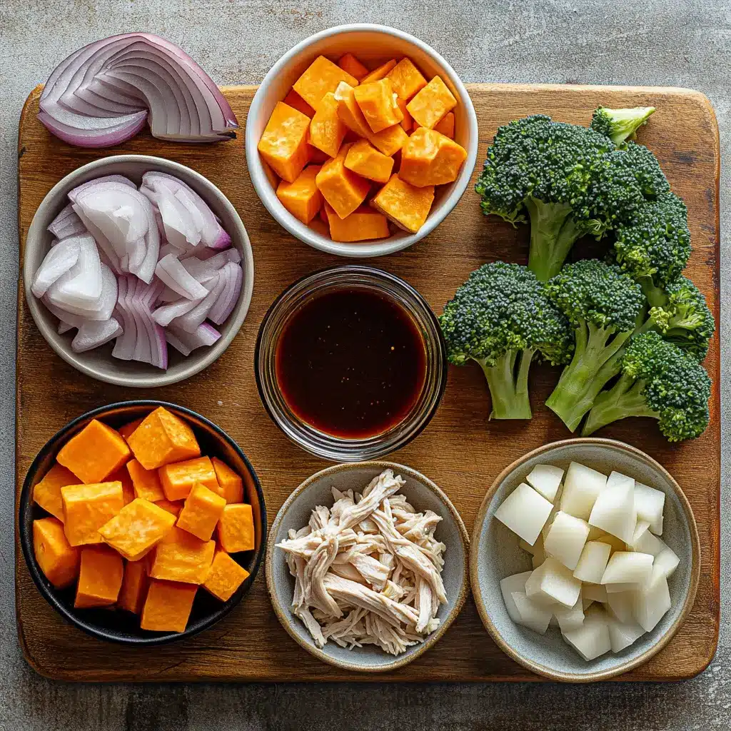 BBQ Chicken Roasted Sweet Potato Bowls: Easy and Delicious 5 BBQ CHICKEN ROASTED SWEET POTATO BOWLS centered hero view, clean and uncluttered