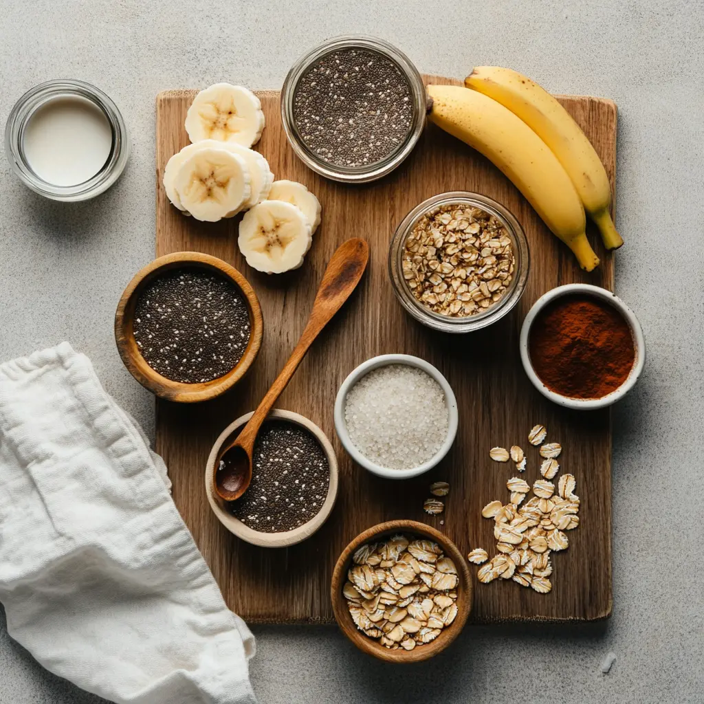 BROWN SUGAR OVERNIGHT OATS creamy banana cinnamon oats in jar warm cozy breakfast