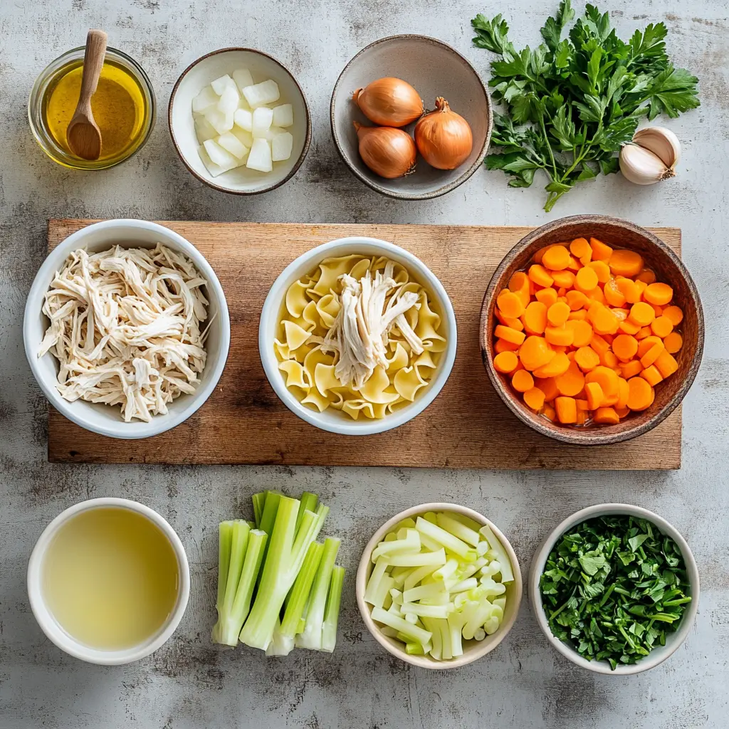 Chicken Noodle Soup Recipe: Cozy Comfort You're Craving 5 CHICKEN NOODLE SOUP RECIPE centered hero view, clean and uncluttered