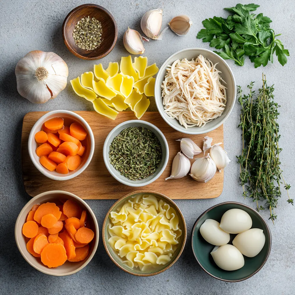 Chicken Noodle Soup with Egg Noodles: Irresistible Comfort 5 CHICKEN NOODLE SOUP WITH EGG NOODLES centered hero view, clean and uncluttered