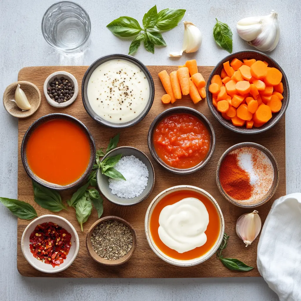 Creamy Tomato Soup: Simple and Delicious Recipe 5 CREAMY TOMATO SOUP in a creamy bowl with basil garnish warm inviting main blog image