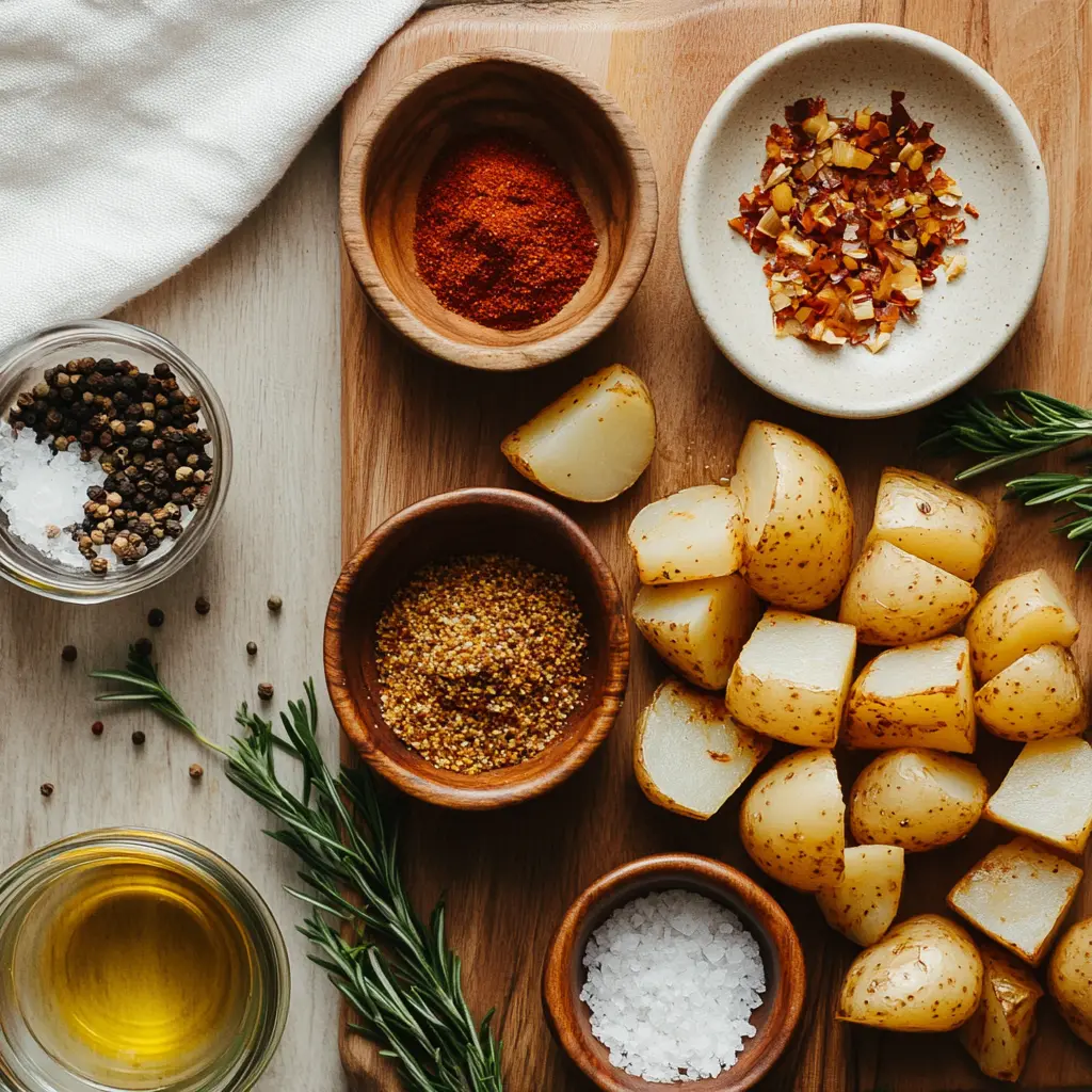 Crispy Air Fryer Breakfast Potatoes: Irresistibly Simple Recipe 4 CRISPY AIR FRYER BREAKFAST POTATOES golden crisp rosemary smoke infused paprika fresh herbs on napkin