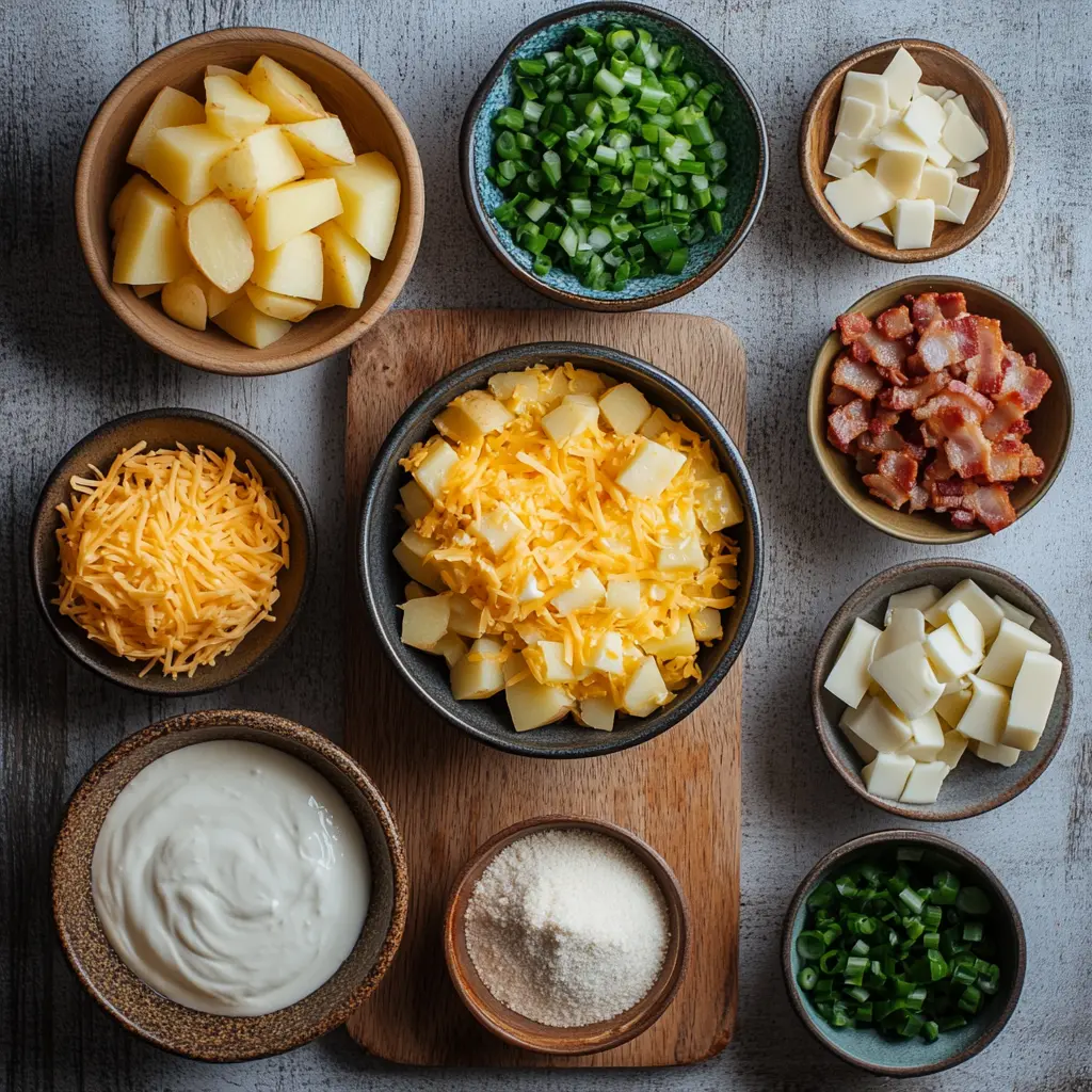 Crock Pot Crack Potato Soup Easy Delicious Recipe 5 CROCK POT CRACK POTATO SOUP centered hero view, clean and uncluttered