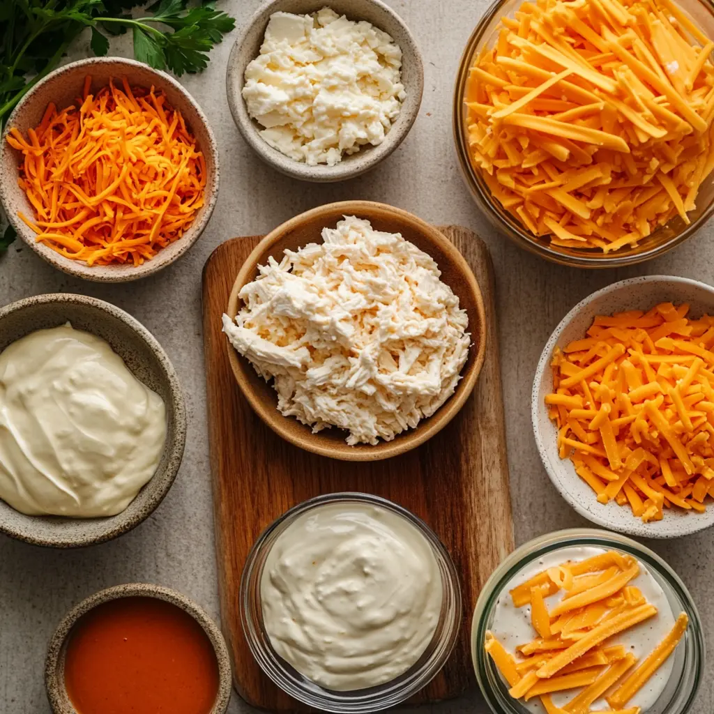 Crockpot Buffalo Chicken Dip Recipe: Easy and Irresistible 5 CROCKPOT BUFFALO CHICKEN DIP RECIPE centered hero view, clean and uncluttered