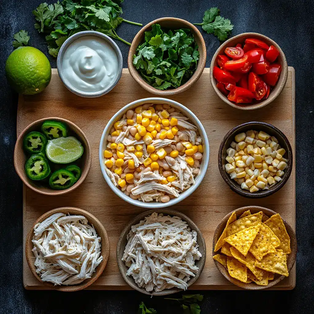 Easy White Chicken Chili Recipe: Simple and Delicious Meal 4 EASY WHITE CHICKEN CHILI RECIPE centered hero view, clean and uncluttered