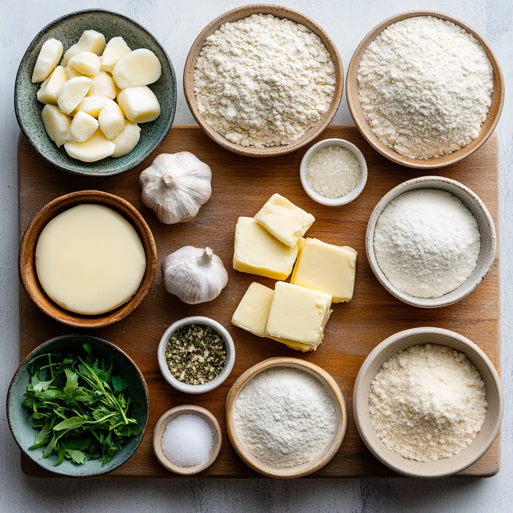 Garlic Bread Rolls: Irresistible and Quick Recipe 5 GARLIC BREAD ROLLS centered hero view, clean and uncluttered