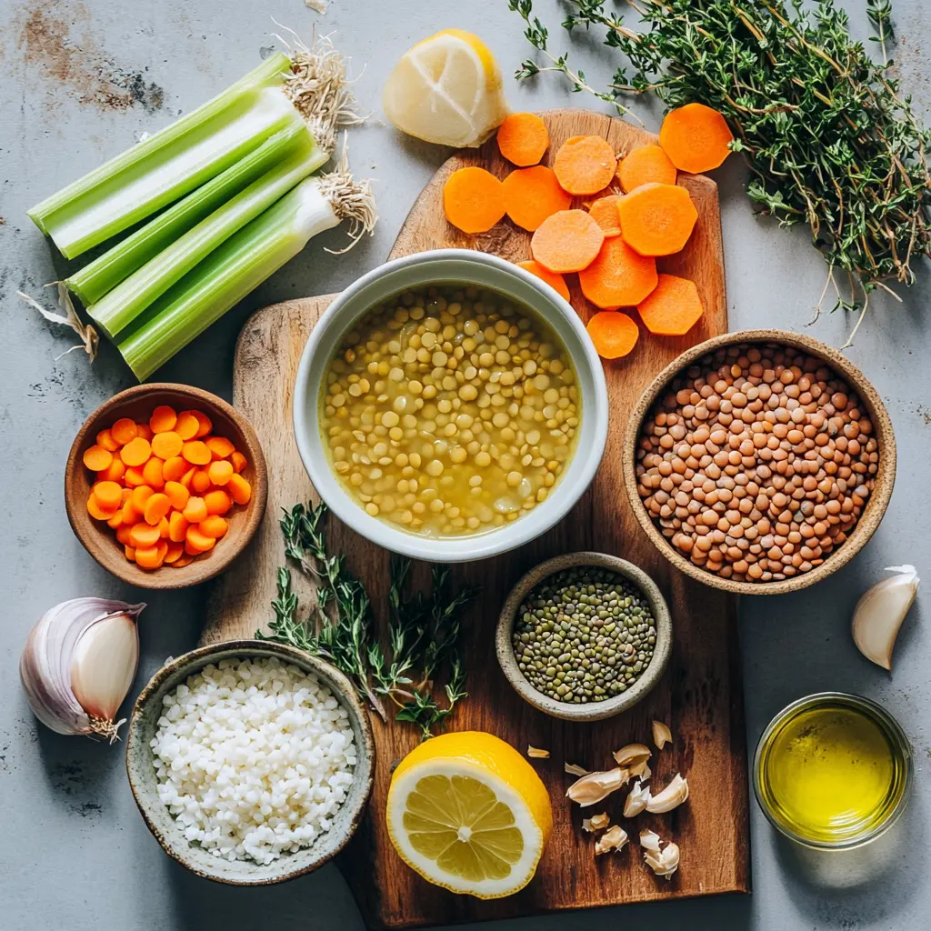 Hearty Lentil Soup: Delicious Fall Comfort Recipe 5 HEARTY LENTIL SOUP centered hero view, clean and uncluttered