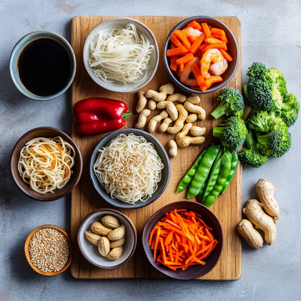 High-Protein Shrimp Stir Fry with Noodles: Easy Delicious Meal 5 HIGH PROTEIN SHRIMP STIR FRY WITH NOODLES centered hero view, clean and uncluttered