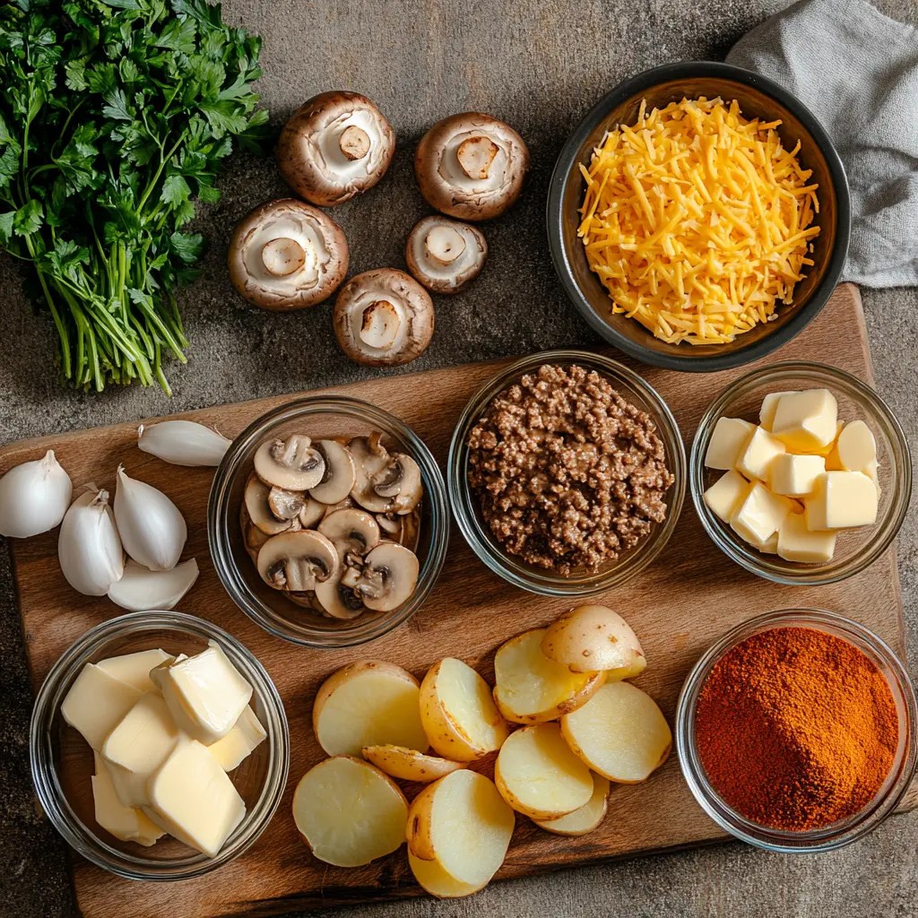 Hobo Casserole Ground Beef: Easy and Delicious Recipe 5 HOBO CASSEROLE GROUND BEEF centered hero view, clean and uncluttered