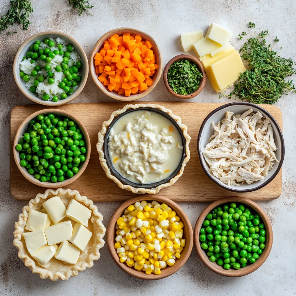 Homemade Easy Chicken Pot Pie Recipe You'll Love 5 HOMEMADE EASY CHICKEN POT PIE RECIPE centered hero view, clean and uncluttered