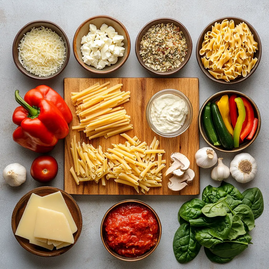 Loaded Veggie Baked Ziti You Must Try for Delicious Family Dinner 5 LOADED VEGGIE BAKED ZITI centered hero view, clean and uncluttered