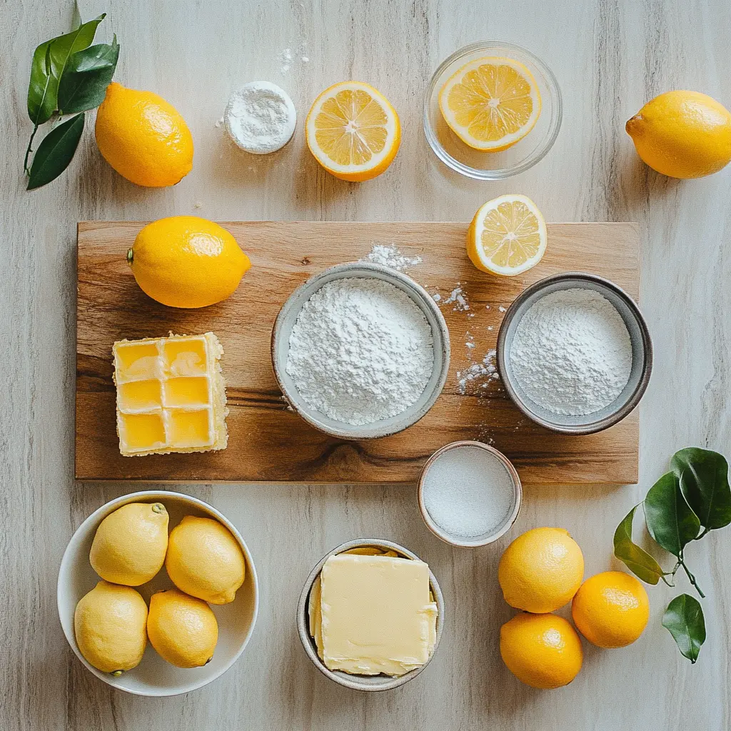 Meyer Lemon Bars Easy and Delicious Recipe 5 MEYER LEMON BARS centered hero view, clean and uncluttered