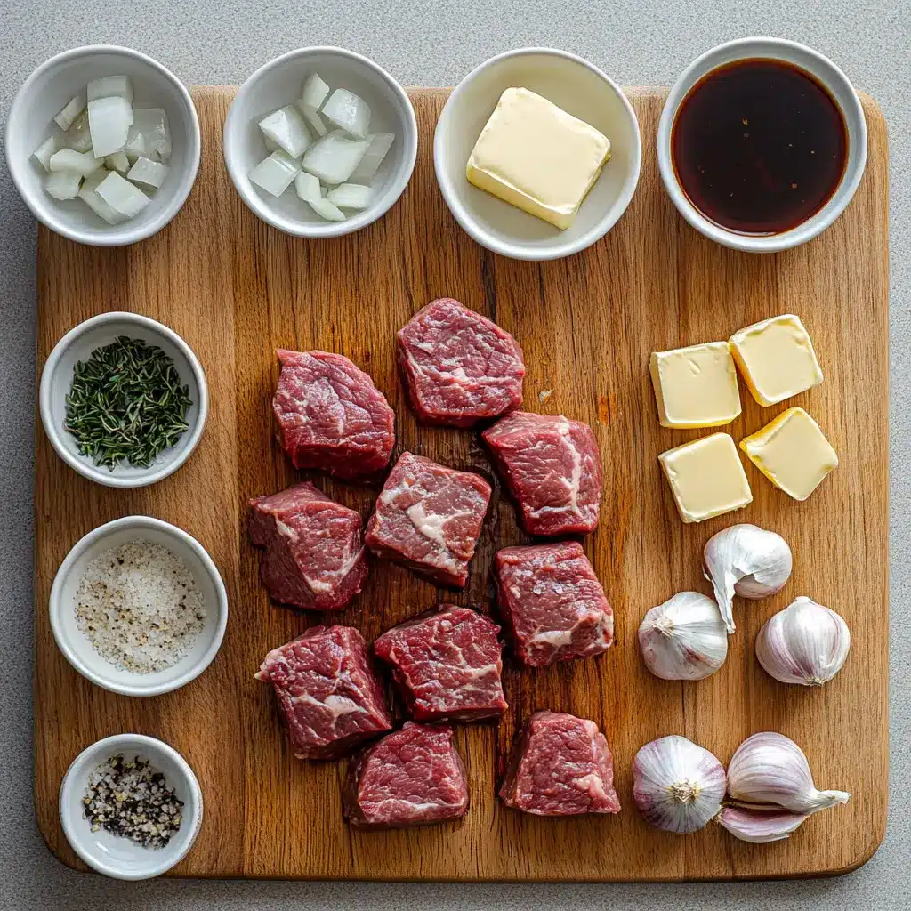 Slow Cooker Garlic Butter Steak Bites: Delicious & Easy Feast 5 SLOW COOKER GARLIC BUTTER STEAK BITES centered hero view, clean and uncluttered