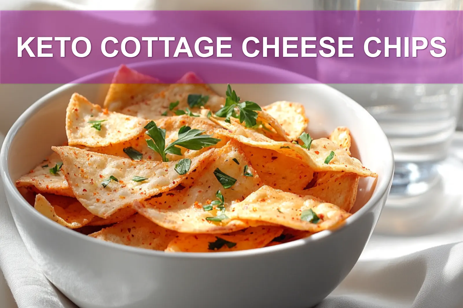 10 Cozy Cottage Cheese Recipes: Simple & High-Protein Meals 5 Crispy keto cottage cheese chips in a bowl with a dip, perfect for snacking