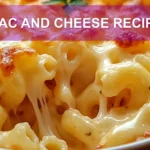 MAC AND CHEESE RECIPE centered hero view, clean and uncluttered
