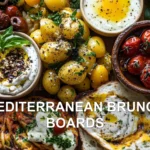 MEDITERRANEAN BRUNCH BOARDS centered hero view, clean and uncluttered