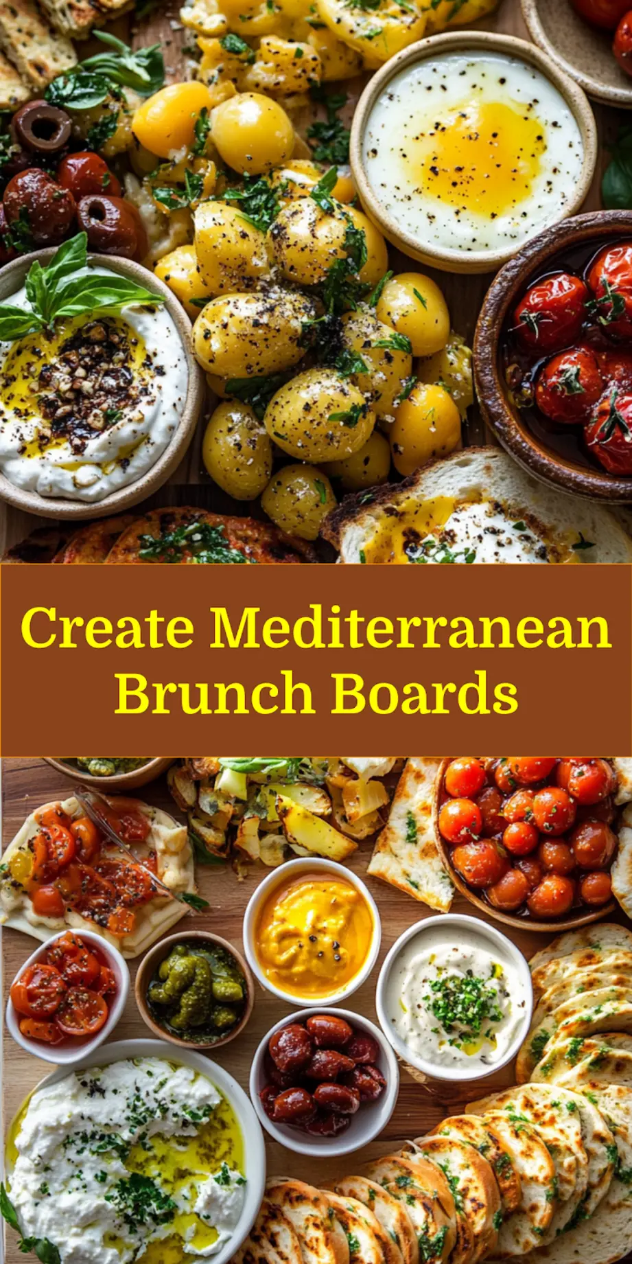 Mediterranean Brunch Boards: Create Delicious Feasts 6 MEDITERRANEAN BRUNCH BOARDS centered hero view, clean and uncluttered_pin