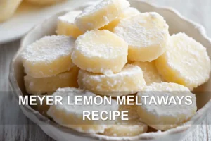Meyer Lemon Meltaways Recipe - Easy and Delicious Treats MEYER LEMON MELTAWAYS RECIPE centered hero view, clean and uncluttered