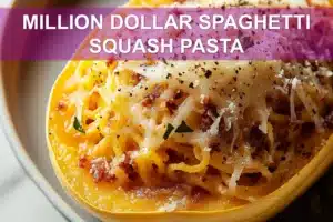 Million Dollar Spaghetti Squash Pasta: Delicious Recipe Guide MILLION DOLLAR SPAGHETTI SQUASH PASTA centered hero view, clean and uncluttered