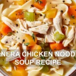 PANERA CHICKEN NOODLE SOUP RECIPE centered hero view, clean and uncluttered