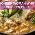 PIONEER WOMAN WHITE CHICKEN CHILI centered hero view, clean and uncluttered