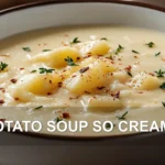 POTATO SOUP SO CREAMY centered hero view, clean and uncluttered