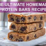 THE ULTIMATE HOMEMADE PROTEIN BARS RECIPE finished peanut butter date bars with dark chocolate and sea salt