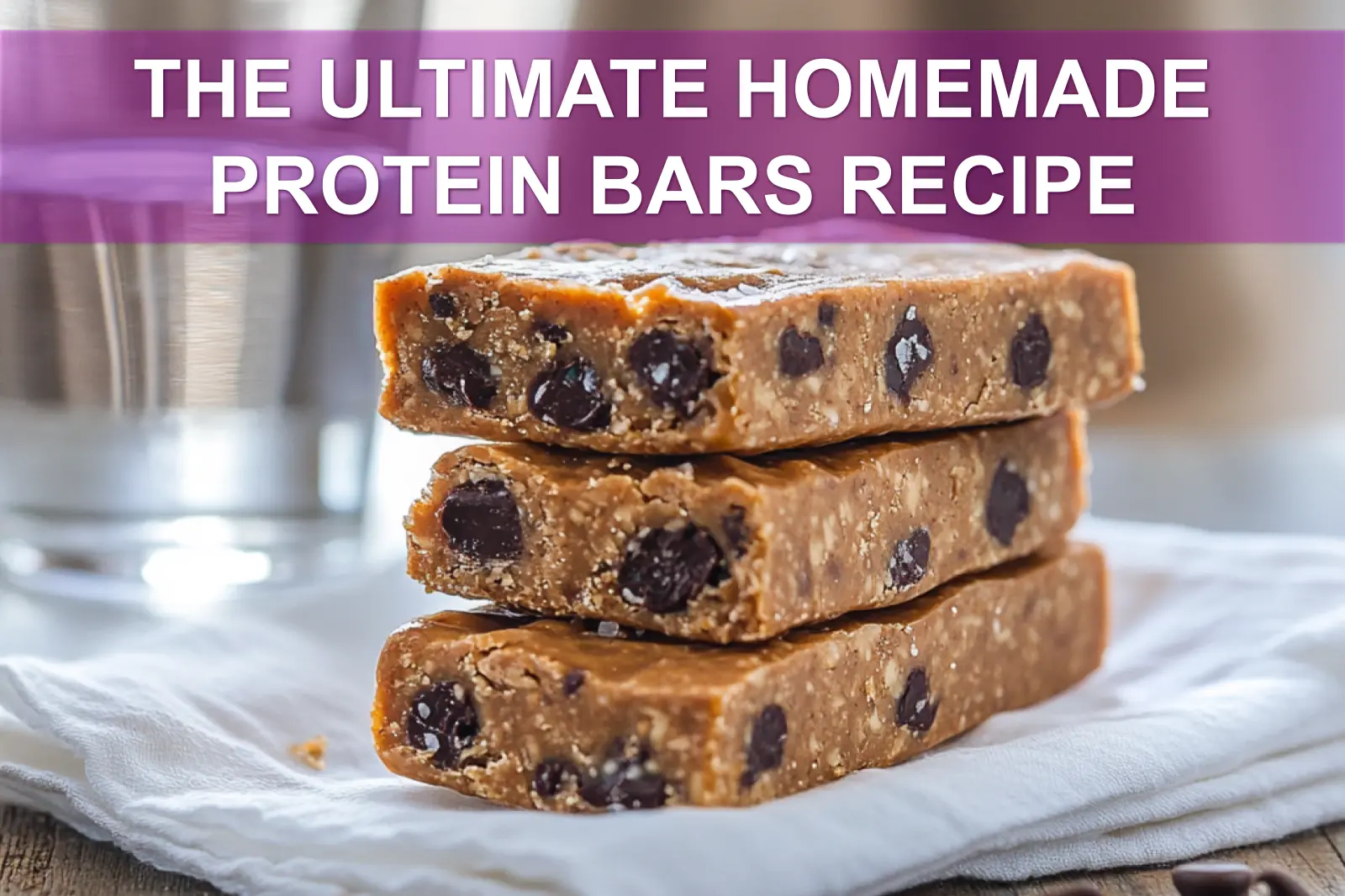 THE ULTIMATE HOMEMADE PROTEIN BARS RECIPE finished peanut butter date bars with dark chocolate and sea salt