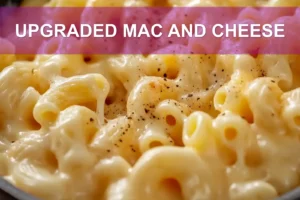 Upgraded Mac and Cheese: Ultimate Delicious Recipe UPGRADED MAC AND CHEESE centered hero view, clean and uncluttered