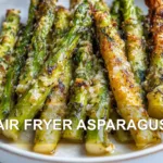 AIR FRYER ASPARAGUS centered hero view, clean and uncluttered