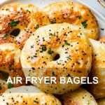 AIR FRYER BAGELS centered hero view, clean and uncluttered
