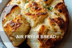AIR FRYER BREAD centered hero view, clean and uncluttered