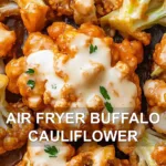 AIR FRYER BUFFALO CAULIFLOWER centered hero view, clean and uncluttered