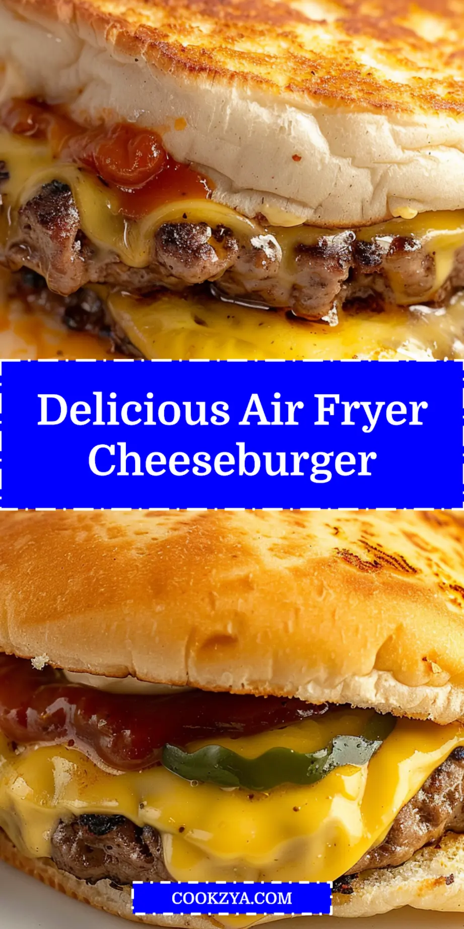 Pin for later: Air Fryer Cheeseburger wraps with melty cheese and pickles, ready to eat