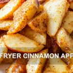 AIR FRYER CINNAMON APPLES centered hero view, clean and uncluttered