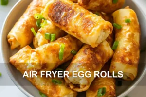 AIR FRYER EGG ROLLS centered hero view, clean and uncluttered