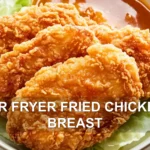 AIR FRYER FRIED CHICKEN BREAST centered hero view, clean and uncluttered