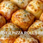 AIR FRYER PIZZA ROLLS RECIPE centered hero view, clean and uncluttered