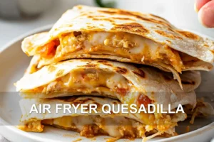 AIR FRYER QUESADILLA centered hero view, clean and uncluttered