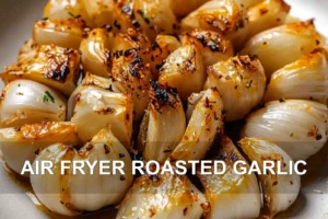 AIR FRYER ROASTED GARLIC centered hero view, clean and uncluttered