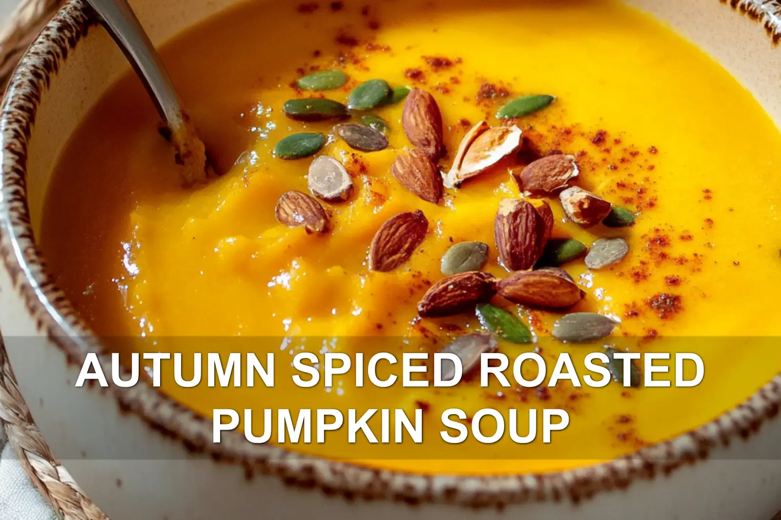 20 Cozy Pumpkin Recipes: Easy Fall Family Favorites 19 Autumn-spiced roasted pumpkin soup in a bowl with a swirl of cream